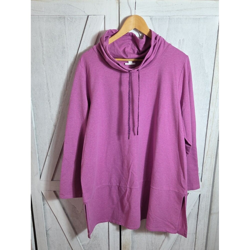 J. Jill Fit Drawstring Cowl Neck Lightweight Pullover Sweatshirt Size 2X